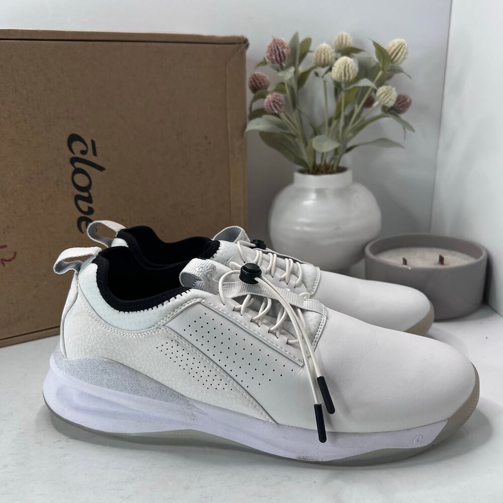 Clove Classic Nursing Sneaker Brilliant White w/ Black Cuff Women W12.5/M11 Men